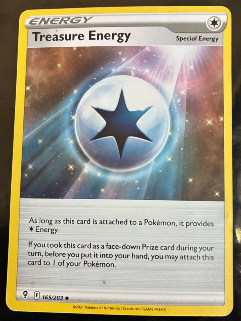 Pokemon Treasure Energy Card